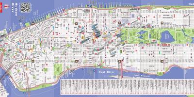 Harta detaliată a Manhattan ny