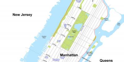 Harta insulei Manhattan din New York