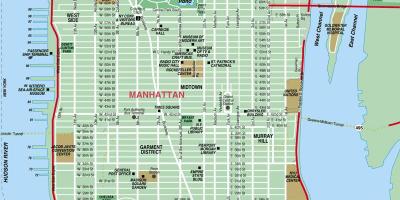 Manhattan strada harta de mare detaliu
