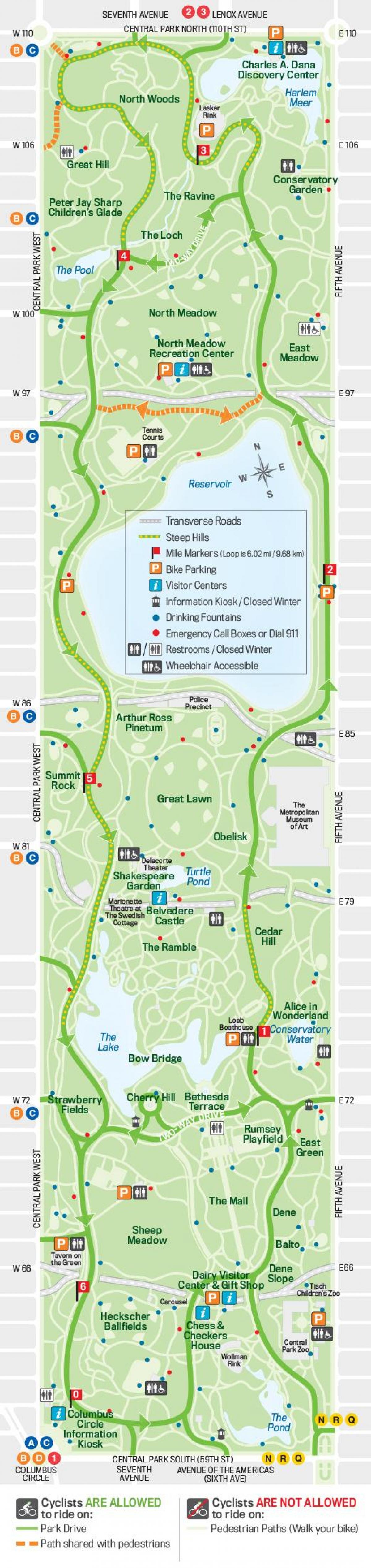 harta biciclete din parcul central