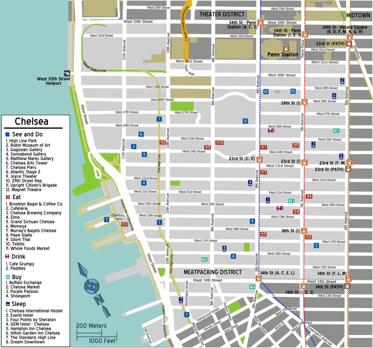 harta Chelsea din Manhattan