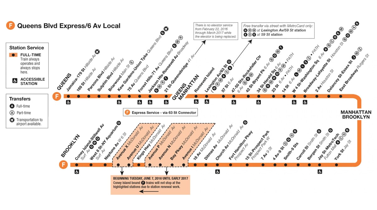 f tren harta Manhattan