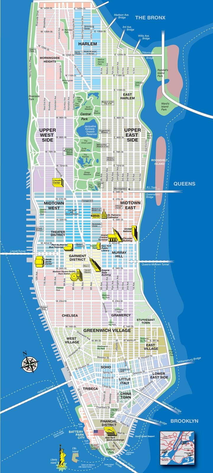 harta upper Manhattan cartiere