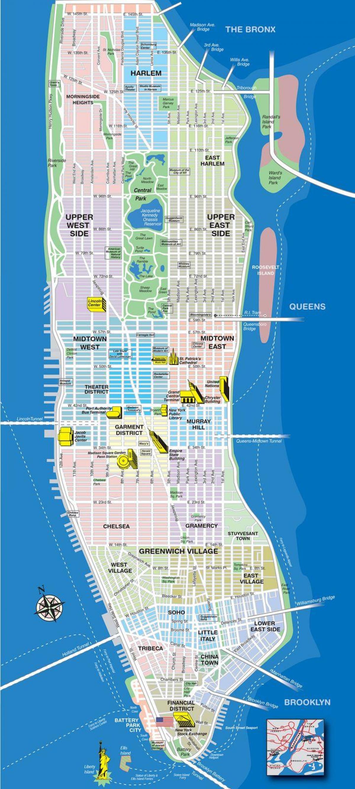 o hartă din Manhattan