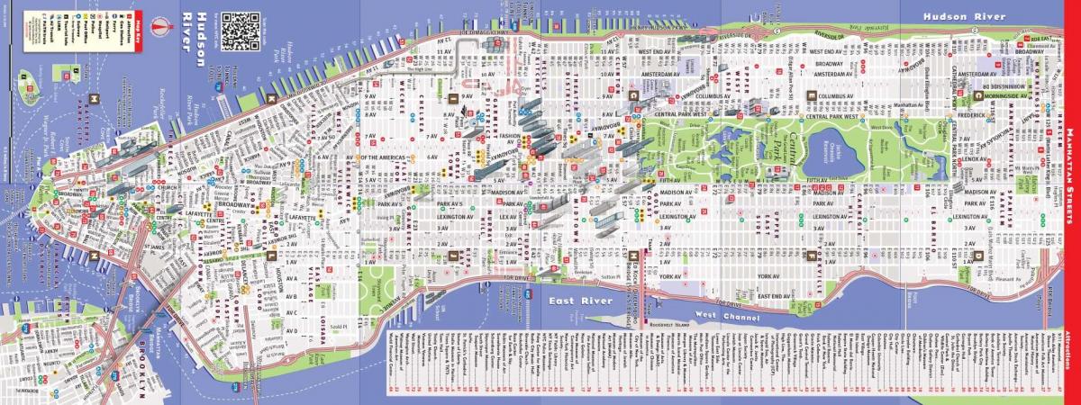harta detaliată a Manhattan ny