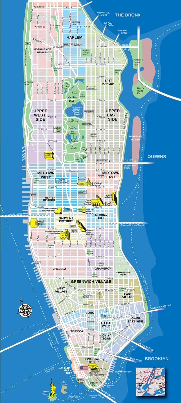 harta insulei Manhattan