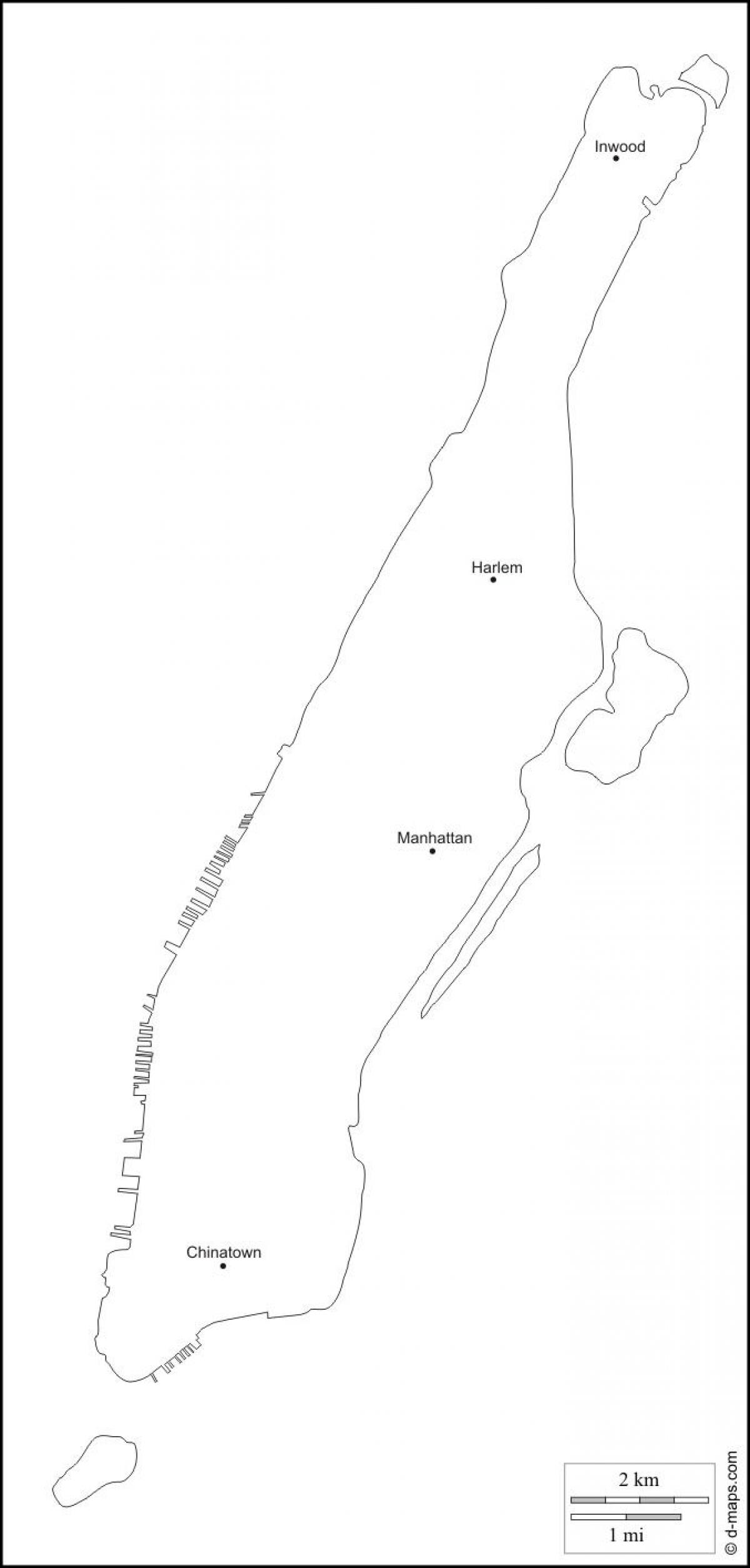 hartă goală din Manhattan