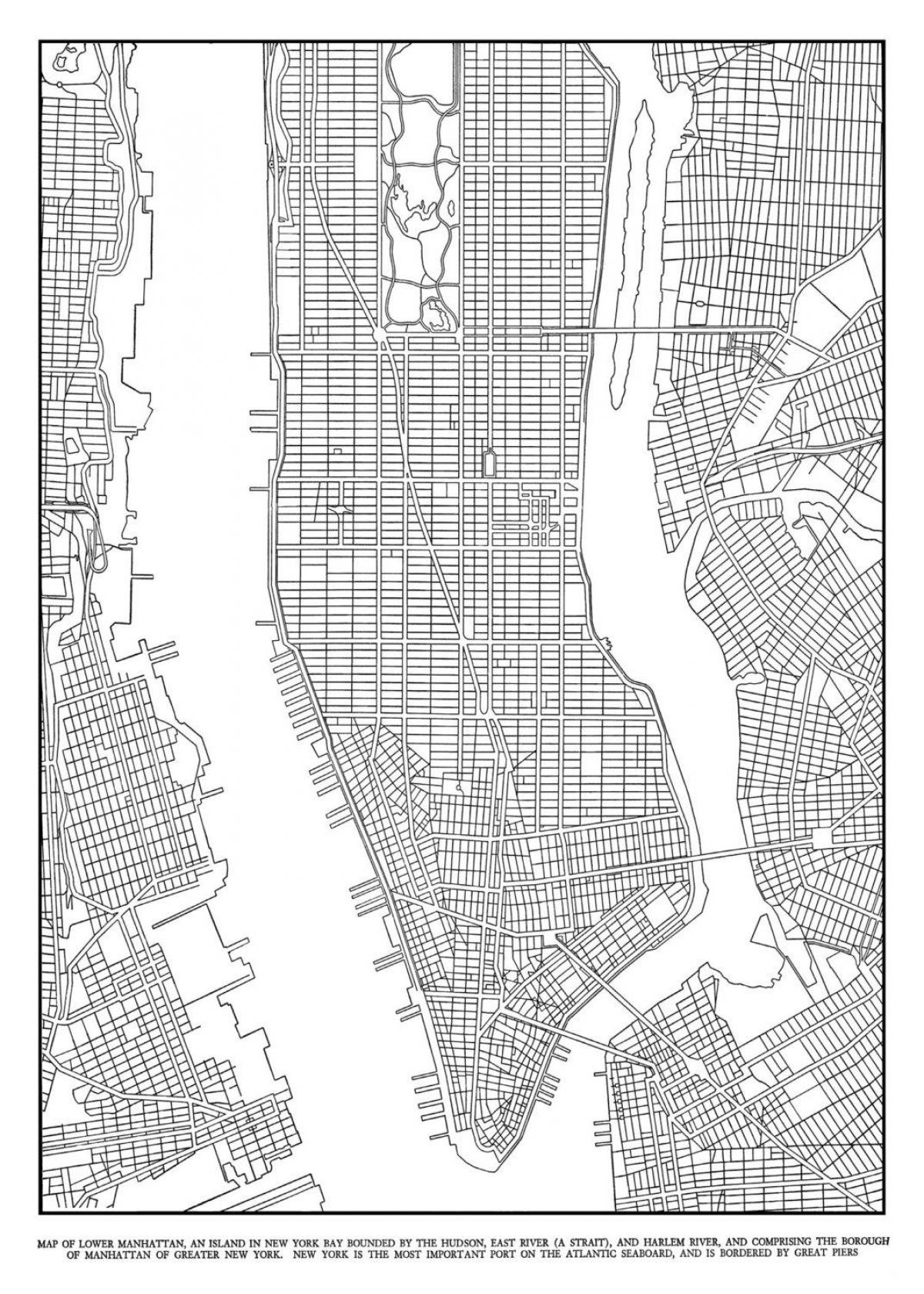 harta Manhattan grila