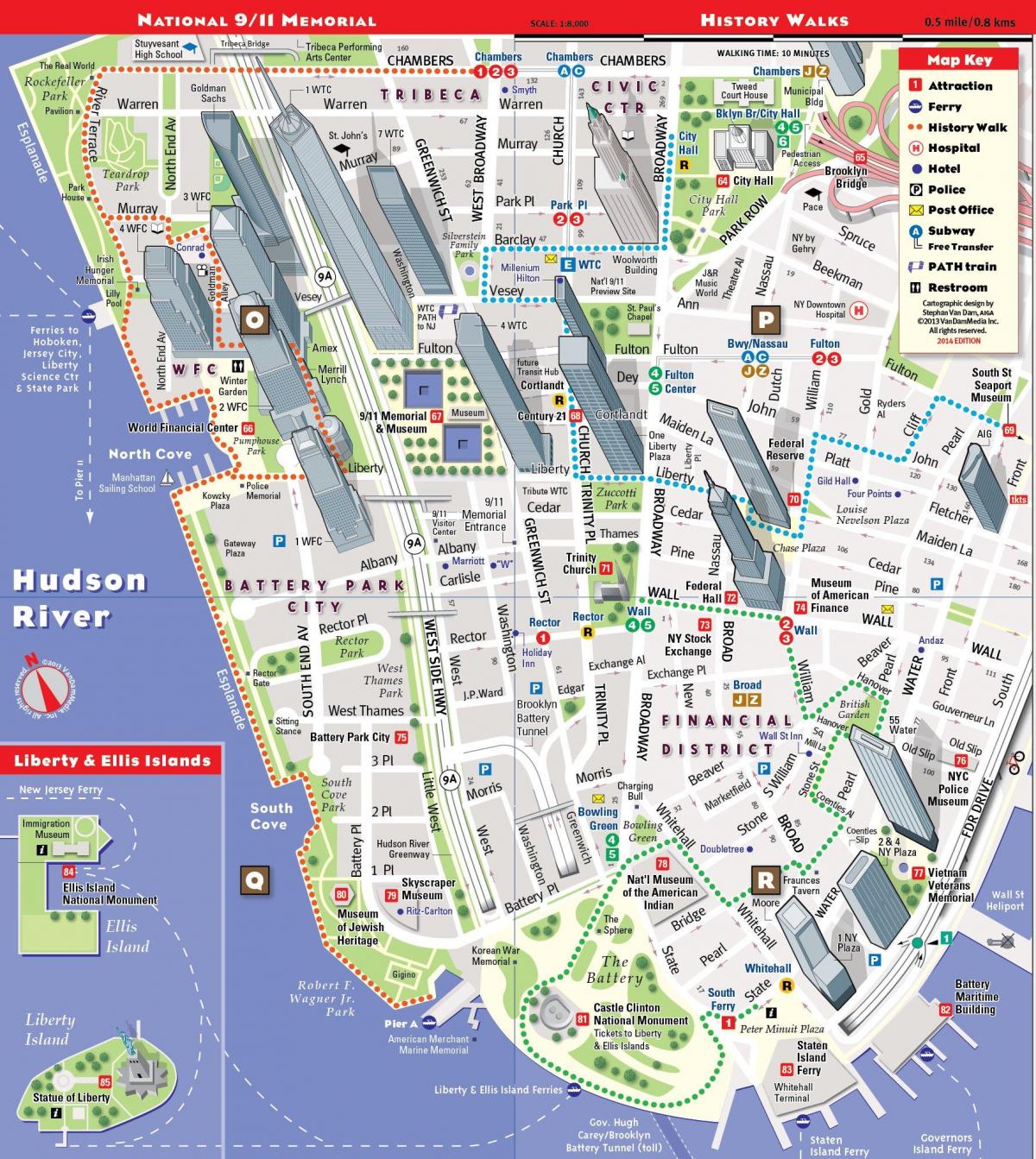 Manhattan hartă turistică
