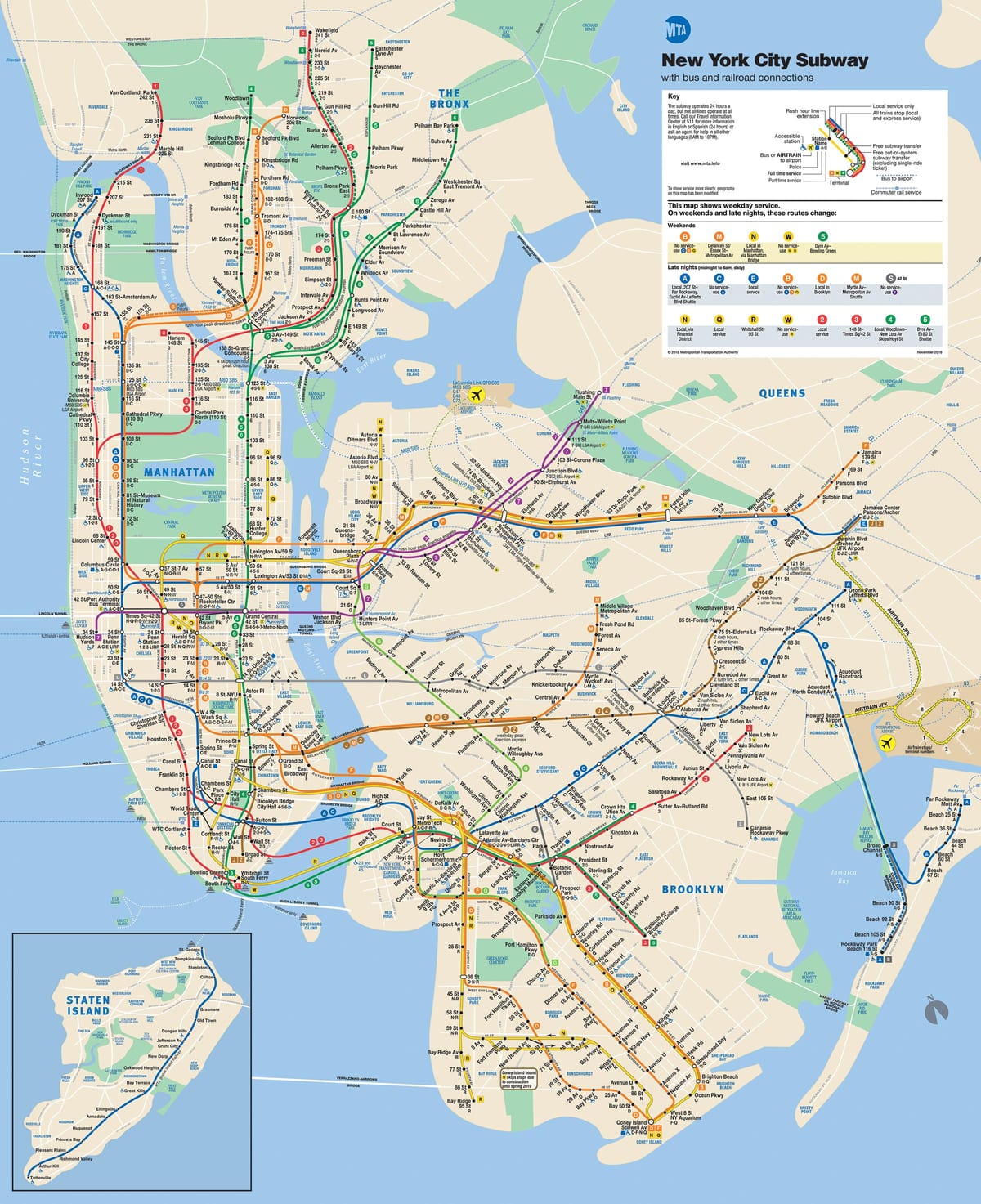 Manhattan street arată hartă, cu stații de metrou
