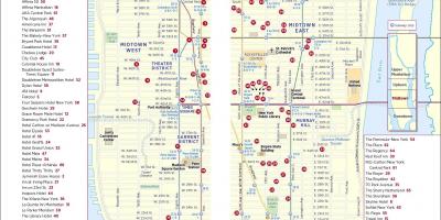 Tipărit hartă de mers pe jos de midtown Manhattan
