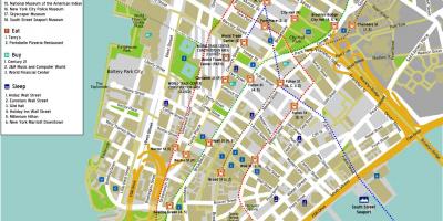 Harta din Manhattan, cu numele străzilor