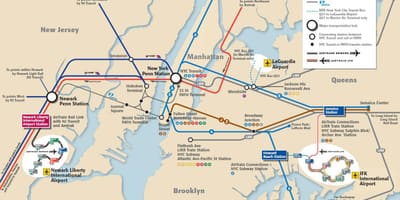 JFK la Manhattan metrou hartă