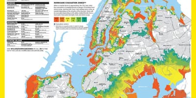 Manhattan zona de inundații hartă