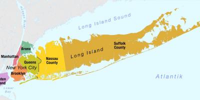 Hartă a New York Manhattan și long island