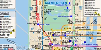 Manhattan feroviar hartă